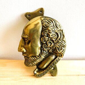 William Shakespeare Vintage Brass Doorknocker